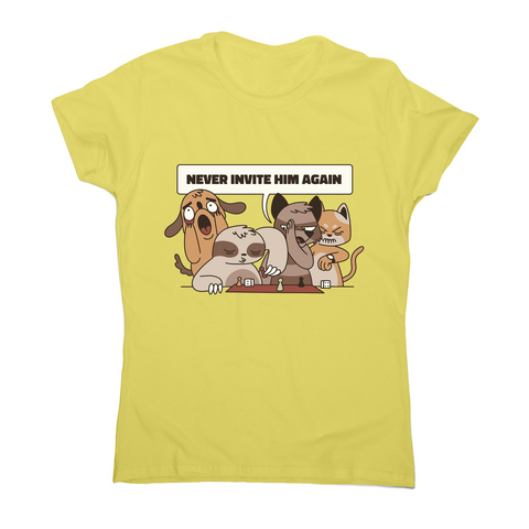 Animals playing with sloth funny women's t-shirt - Graphic Gear