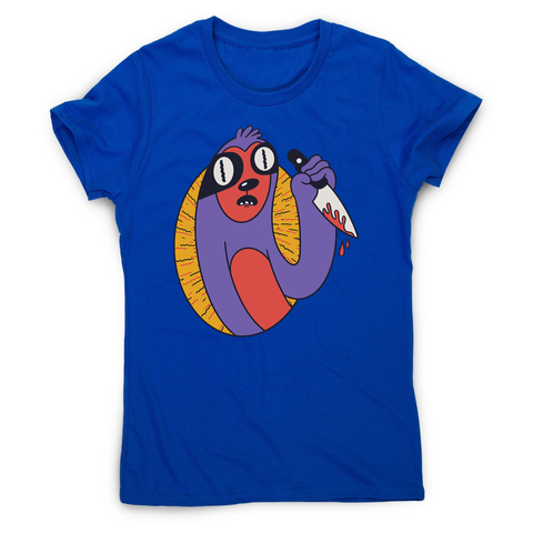 Sloth with knife women's t-shirt - Graphic Gear