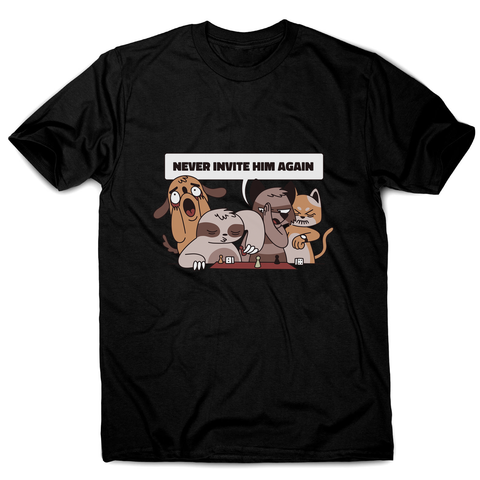 Animals playing with sloth funny men's t-shirt - Graphic Gear