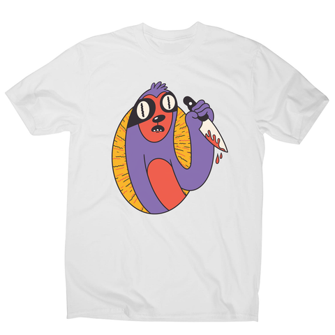 Sloth with knife men's t-shirt - Graphic Gear