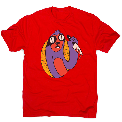 Sloth with knife men's t-shirt - Graphic Gear