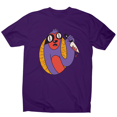 Sloth with knife men's t-shirt - Graphic Gear