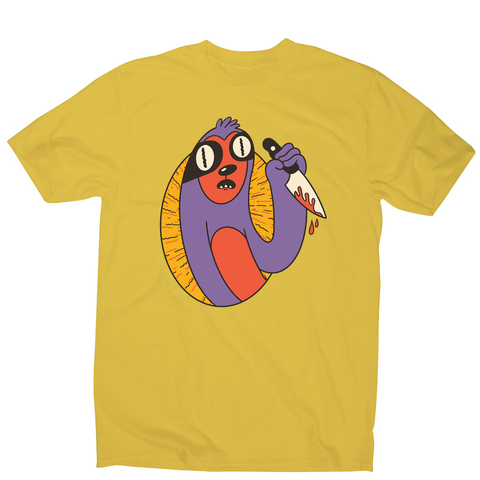 Sloth with knife men's t-shirt - Graphic Gear