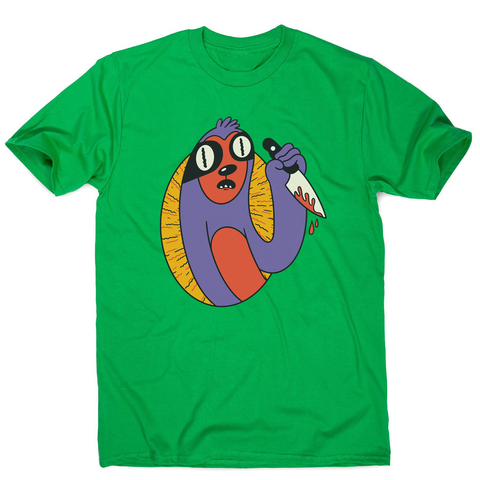 Sloth with knife men's t-shirt - Graphic Gear