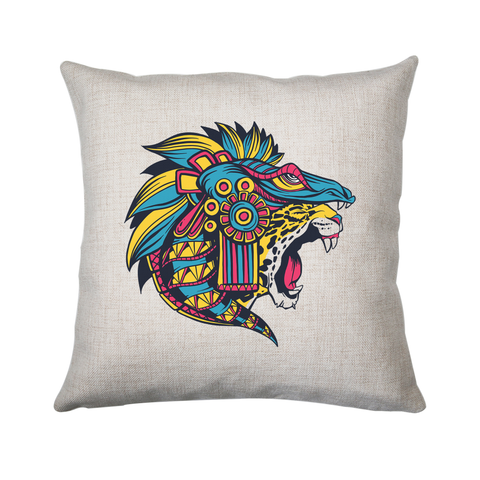 Huichol jaguar cushion cover pillowcase linen home decor - Graphic Gear