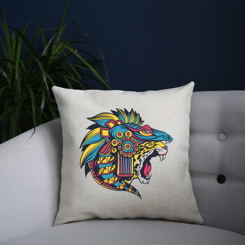 Huichol jaguar cushion cover pillowcase linen home decor - Graphic Gear