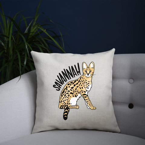Savannah Cat cushion cover pillowcase linen home decor - Graphic Gear