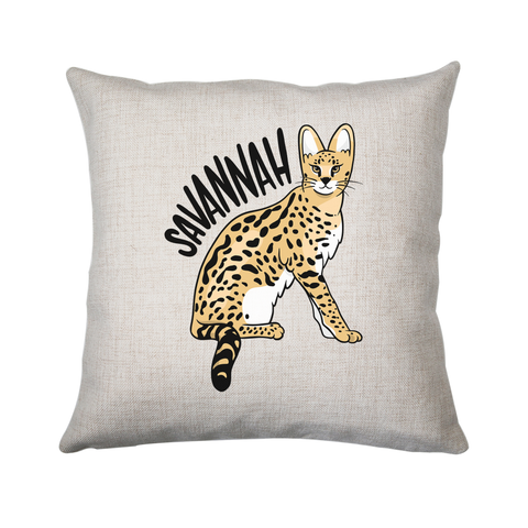 Savannah Cat cushion cover pillowcase linen home decor - Graphic Gear