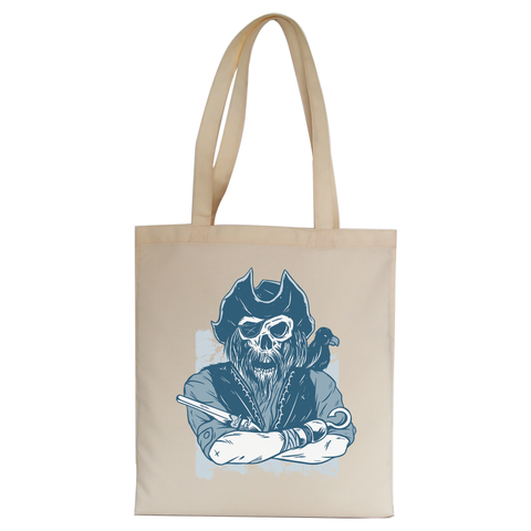 Skeleton pirate tote bag canvas shopping - Graphic Gear