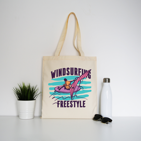 Windsurfing freestyle tote bag canvas shopping - Graphic Gear