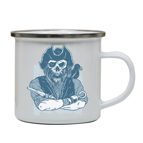 Skeleton pirate enamel camping mug outdoor cup colors - Graphic Gear