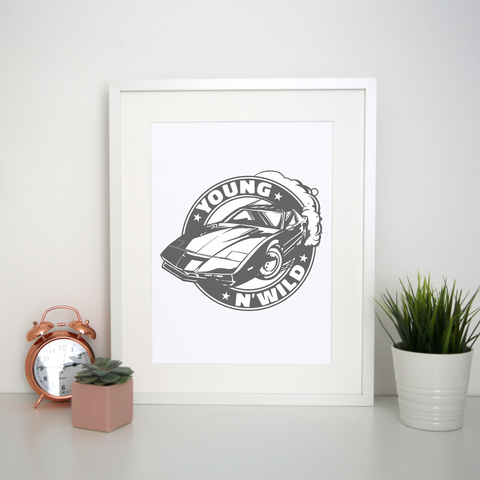 Muscle car badge print poster wall art decor - Graphic Gear