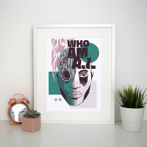 Who am I quote abstract print poster wall art decor - Graphic Gear