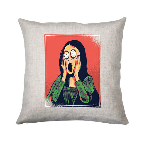 Cartoon mona lisa Cushion cover pillowcase linen home decor - Graphic Gear