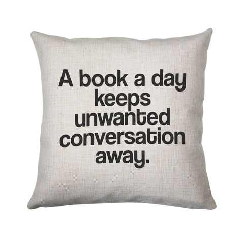 A book a day funny reading cushion cover pillowcase linen home decor - Graphic Gear