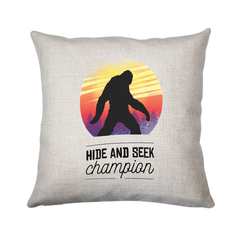 Bigfoot hide & seek champion funny cushion cover pillowcase linen home decor - Graphic Gear