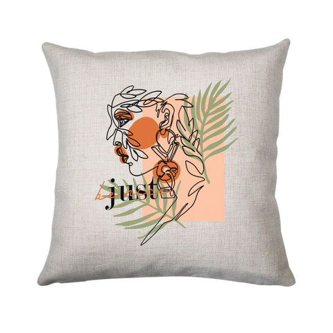 Just be nice line art design cushion cover pillowcase linen home decor - Graphic Gear