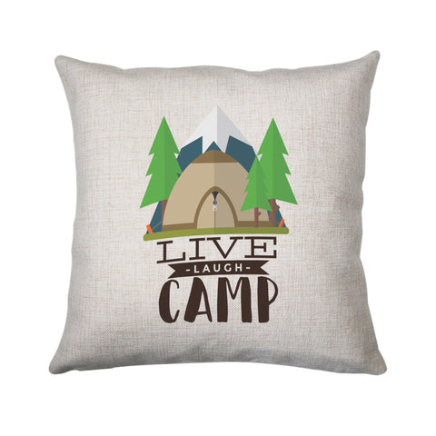 Live laugh camp outdoor cushion cover pillowcase linen home decor - Graphic Gear