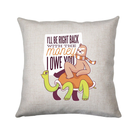 Sloth lettering funny cushion cover pillowcase linen home decor - Graphic Gear