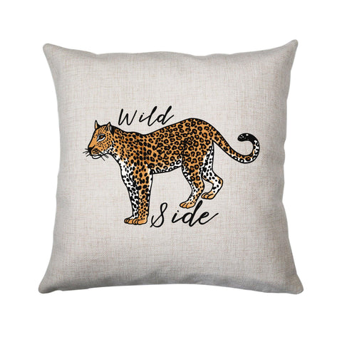 Wildside leopard print illustration graphic design cushion cover pillowcase linen home decor - Graphic Gear