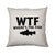Wtf where's the fish funny fishing cushion cover pillowcase linen home decor - Graphic Gear