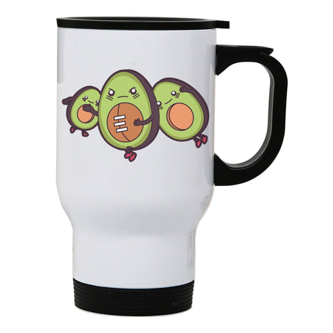 Funny avocado football stainless steel travel mug eco cup - Graphic Gear