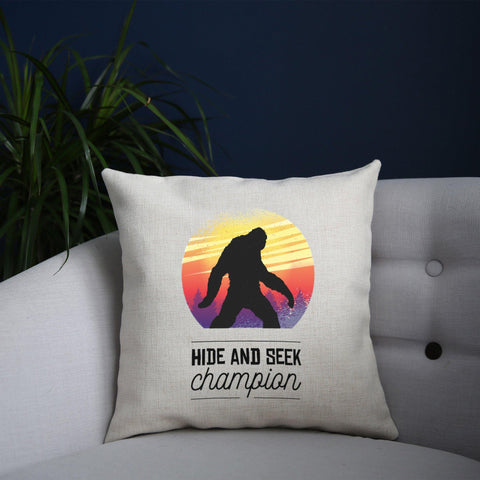 Bigfoot hide & seek champion funny cushion cover pillowcase linen home decor - Graphic Gear