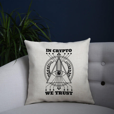 Crypto trust funny cushion cover pillowcase linen home decor - Graphic Gear