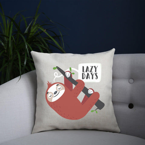 Cute sloth funny illustration cushion cover pillowcase linen home decor - Graphic Gear