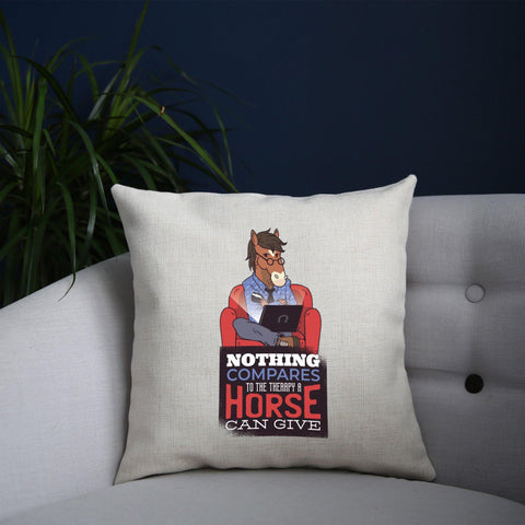 Horse therapy funny cushion cover pillowcase linen home decor - Graphic Gear