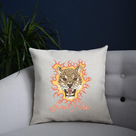 Leopard illustration design cushion cover pillowcase linen home decor - Graphic Gear