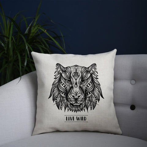 Mandala tiger cushion cover pillowcase linen home decor - Graphic Gear