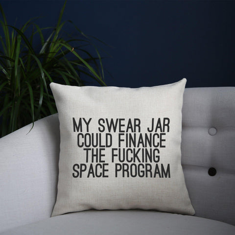 My swear jar funny rude offensive cushion cover pillowcase linen home decor - Graphic Gear