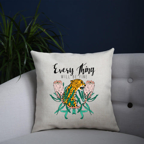 Will be fine illustration design cushion cover pillowcase linen home decor - Graphic Gear