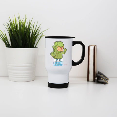 Cactus costume hug funny stainless steel travel mug eco cup - Graphic Gear