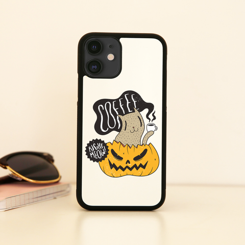 Coffee right meow drinking halloween iPhone case cover 11 11Pro Max XS XR X - Graphic Gear