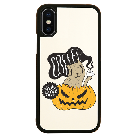 Coffee right meow drinking halloween iPhone case cover 11 11Pro Max XS XR X - Graphic Gear