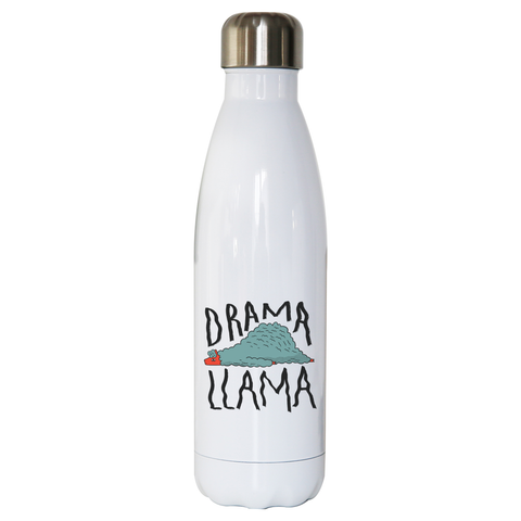 Drama llama funny water bottle stainless steel reusable - Graphic Gear