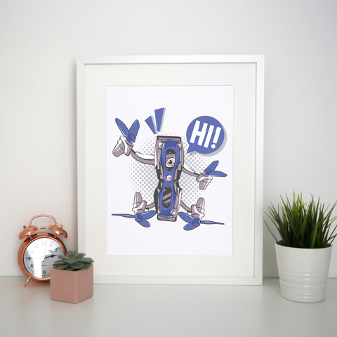 Quadcopter drone print poster wall art decor - Graphic Gear