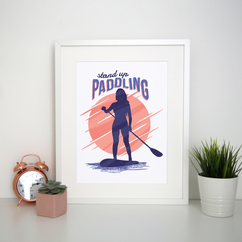 Stand up paddling print poster wall art decor - Graphic Gear