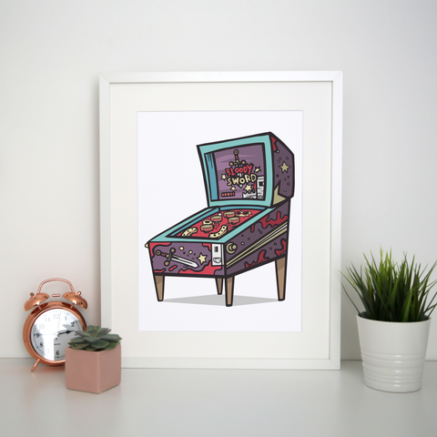 Pinball machine game print poster wall art decor - Graphic Gear
