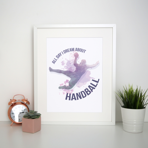 Handball quote playing print poster wall art decor - Graphic Gear