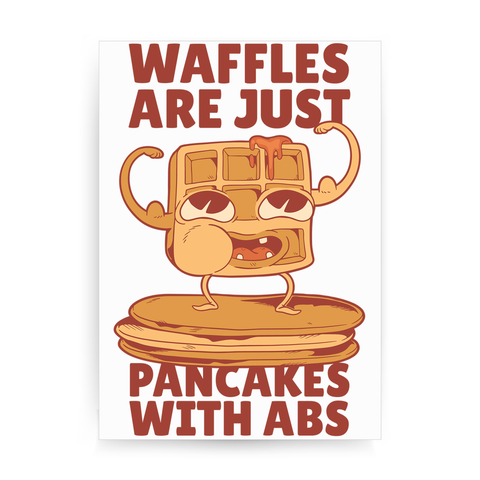 Waffles pancakes print poster wall art decor - Graphic Gear