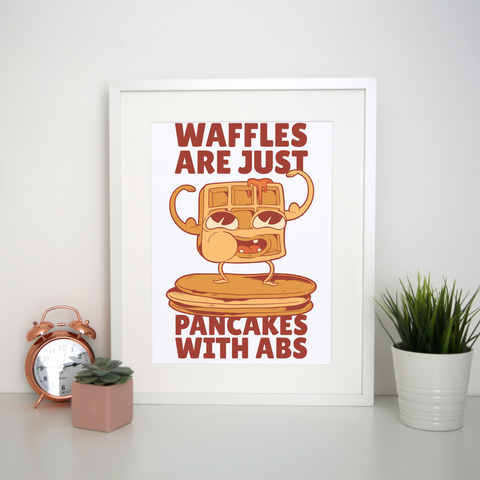 Waffles pancakes print poster wall art decor - Graphic Gear