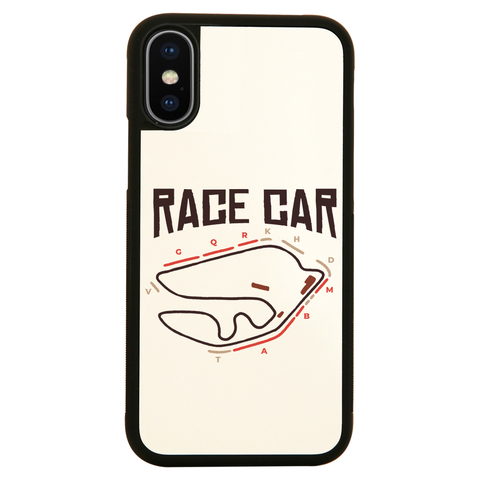 Race car circuit iPhone case cover 11 11Pro Max XS XR X - Graphic Gear