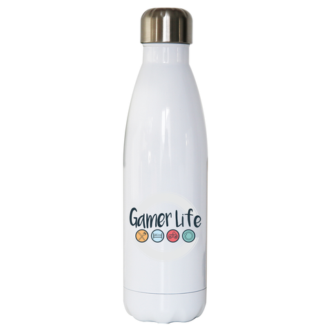 Gamer life water bottle stainless steel reusable - Graphic Gear