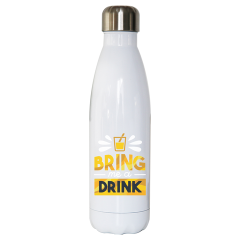Drink quote alcohol water bottle stainless steel reusable - Graphic Gear