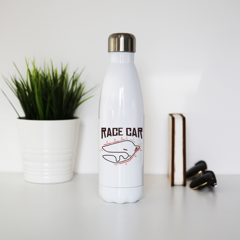 Race car circuit water bottle stainless steel reusable - Graphic Gear