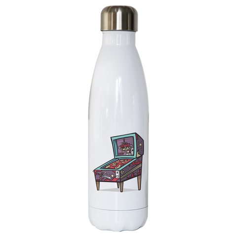 Pinball machine game water bottle stainless steel reusable - Graphic Gear