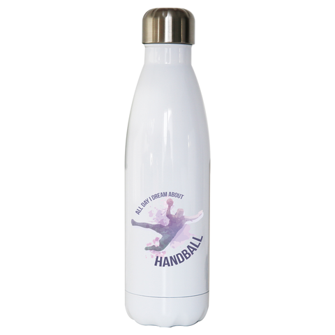 Handball quote playing water bottle stainless steel reusable - Graphic Gear
